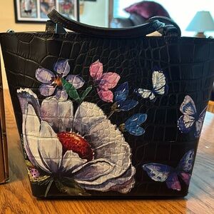 Brighton navy floral purse